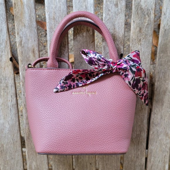 New NANETTE LEPORE Dusky Rose Mini Bag w/ Scarf Tie - Picture 1 of 6